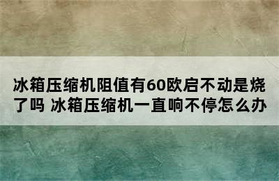 冰箱压缩机阻值有60欧启不动是烧了吗 冰箱压缩机一直响不停怎么办